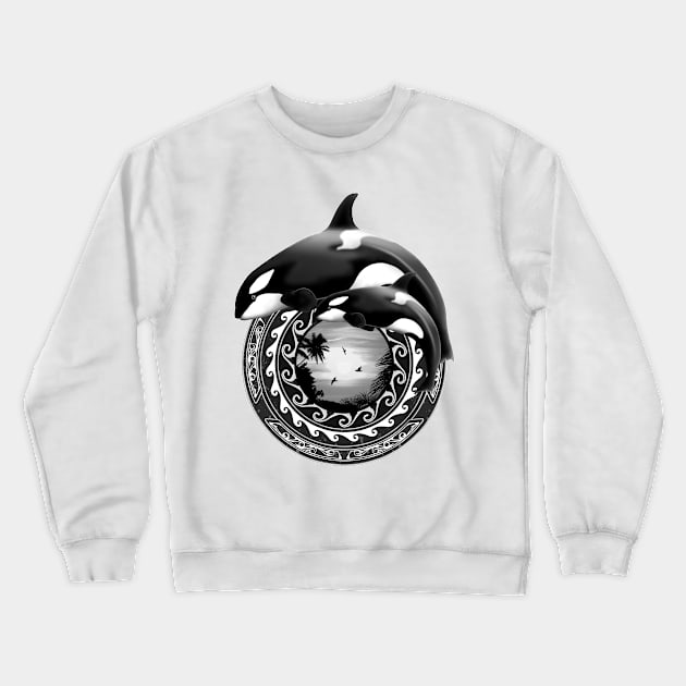 Orca Killer Whales Crewneck Sweatshirt by NicGrayTees